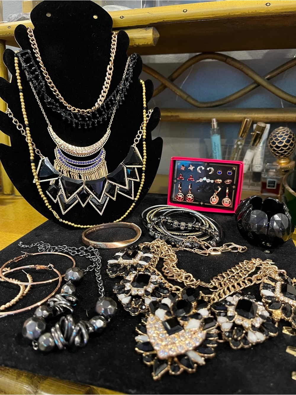 Black and Gold Jewelry Vintage to Now Esoteric Witch Priestess